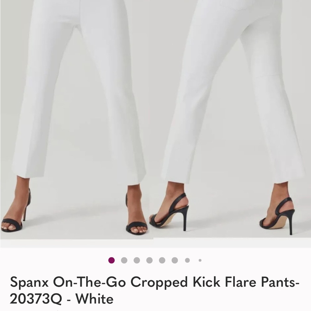 SPANX White Ankle Cropped Pants - Picture 4 of 5